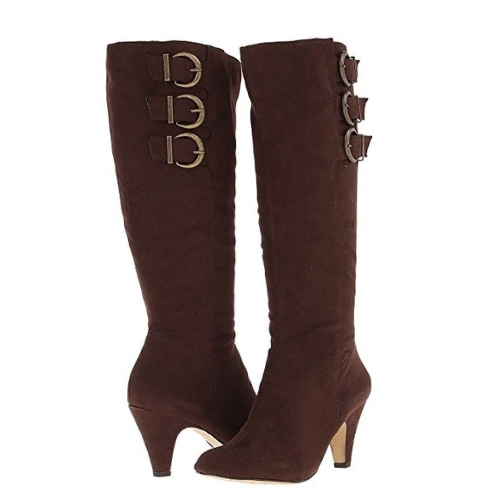 Bella Vita Women's Transit II Knee High Boots Brown Faux Suede Size 10